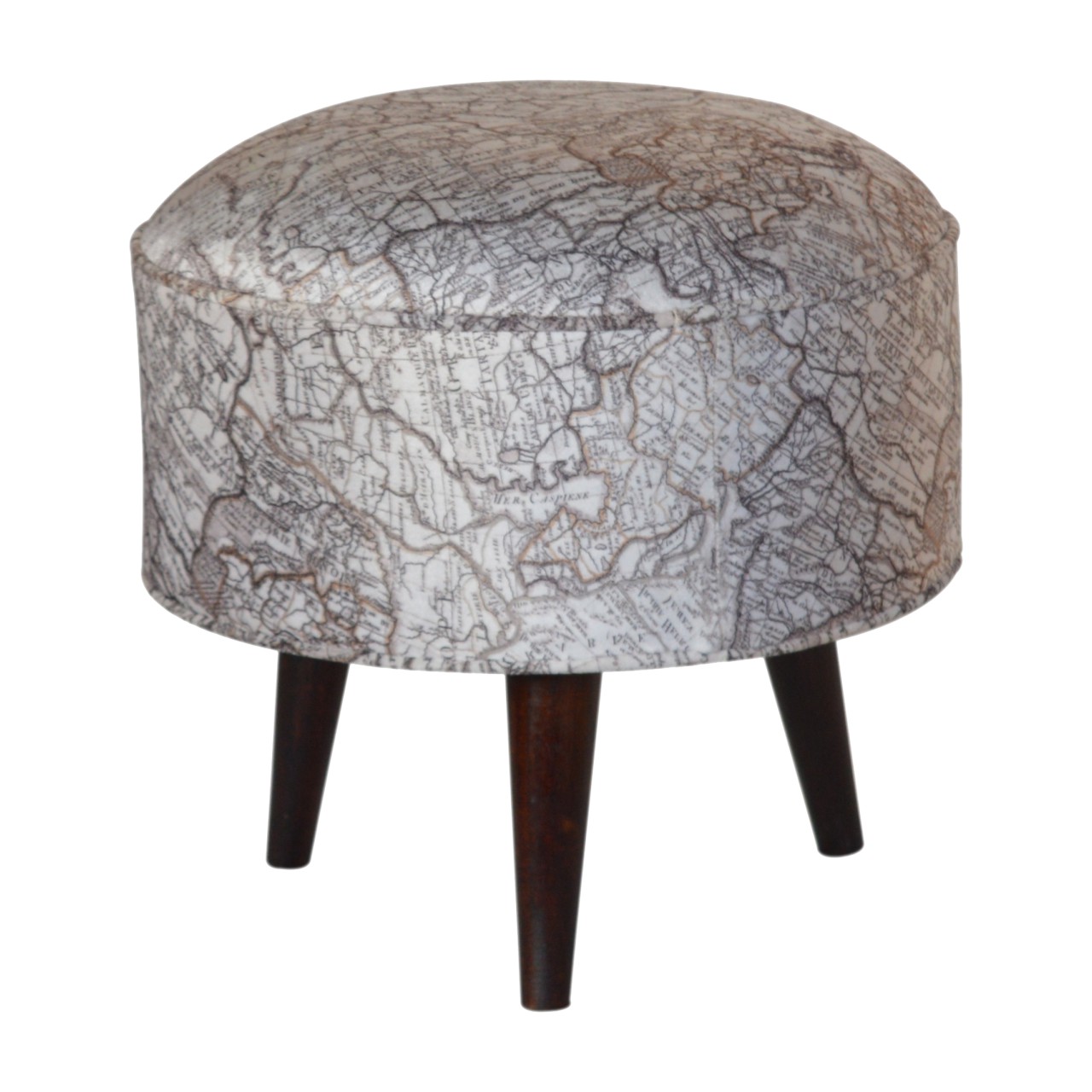 IN1017 - Map Printed Footstool - Image 2