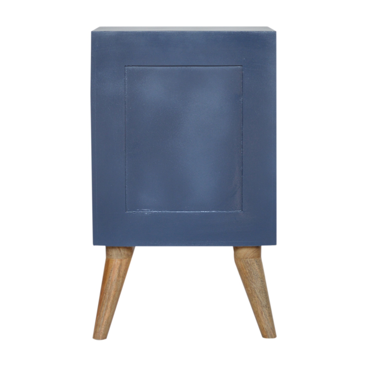 Solid Mango Wood Scandinavian Style Blue Hand Painted Multi Drawer Bedside Chest - Image 2