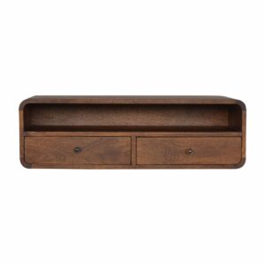 Mango Wood Floating Chestnut Open Console