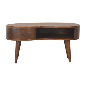 Mango Wood Chestnut Wave Coffee Table