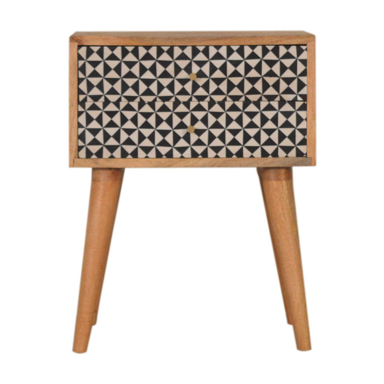 Solid Mango Wood Rafina 2 Drawer Bedside