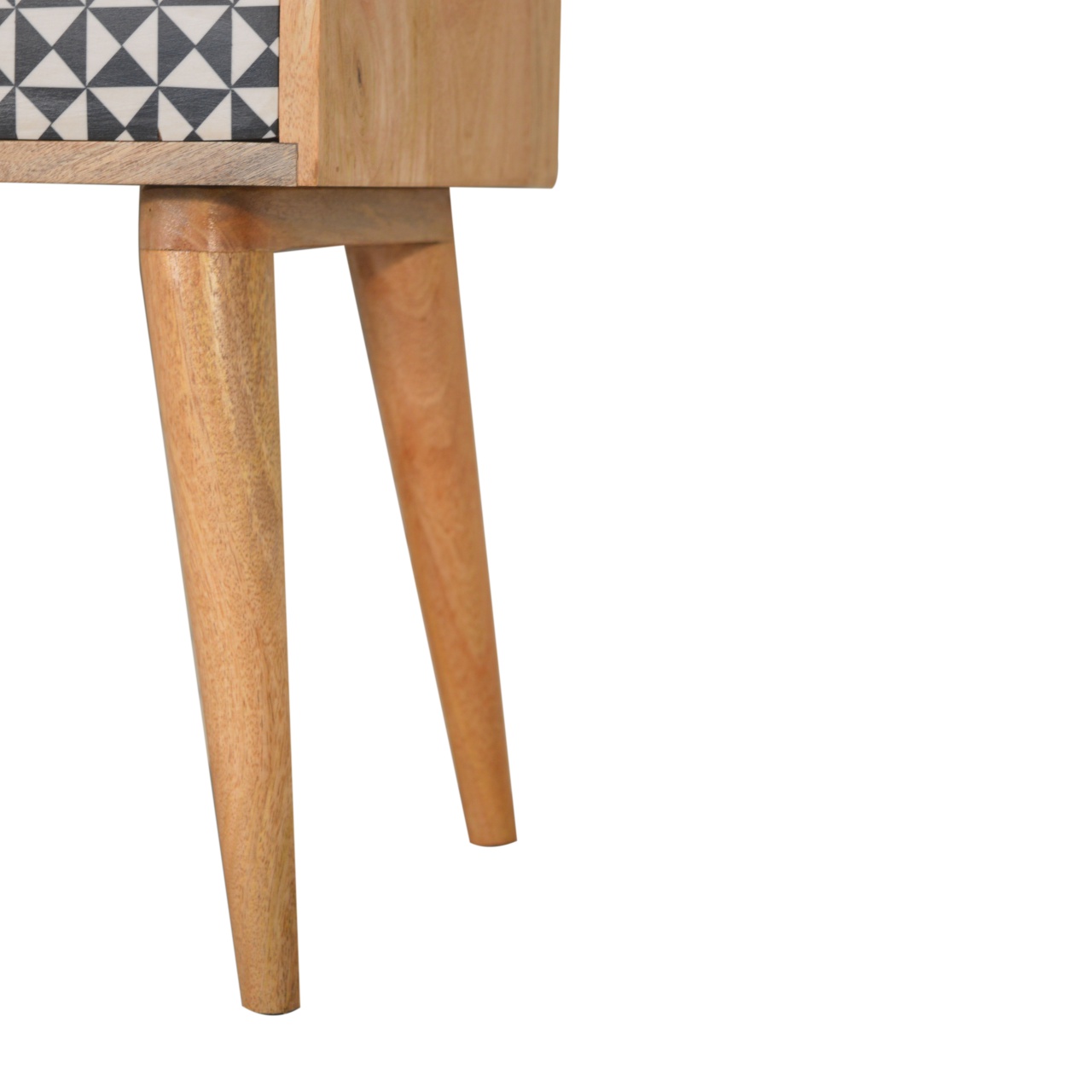 Solid Mango Wood Rafina 2 Drawer Bedside - Image 7