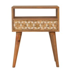 Solid Mango Wood Mixed Cube Bedside
