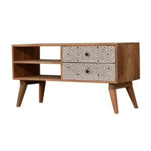 Solid Mango Wood Sendai Media Unit