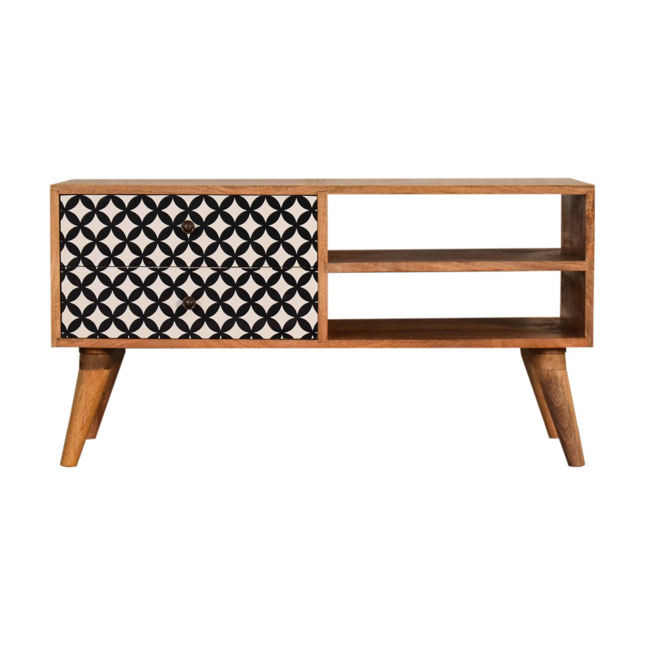 Solid Mango Wood Diamond Print Media Unit