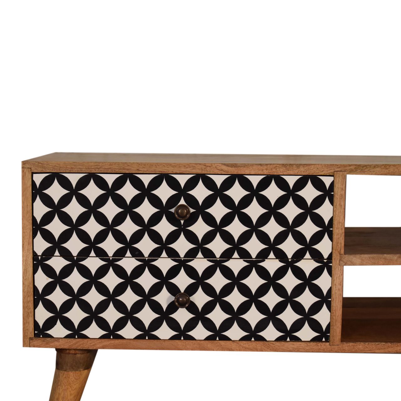 Solid Mango Wood Diamond Print Media Unit - Image 4