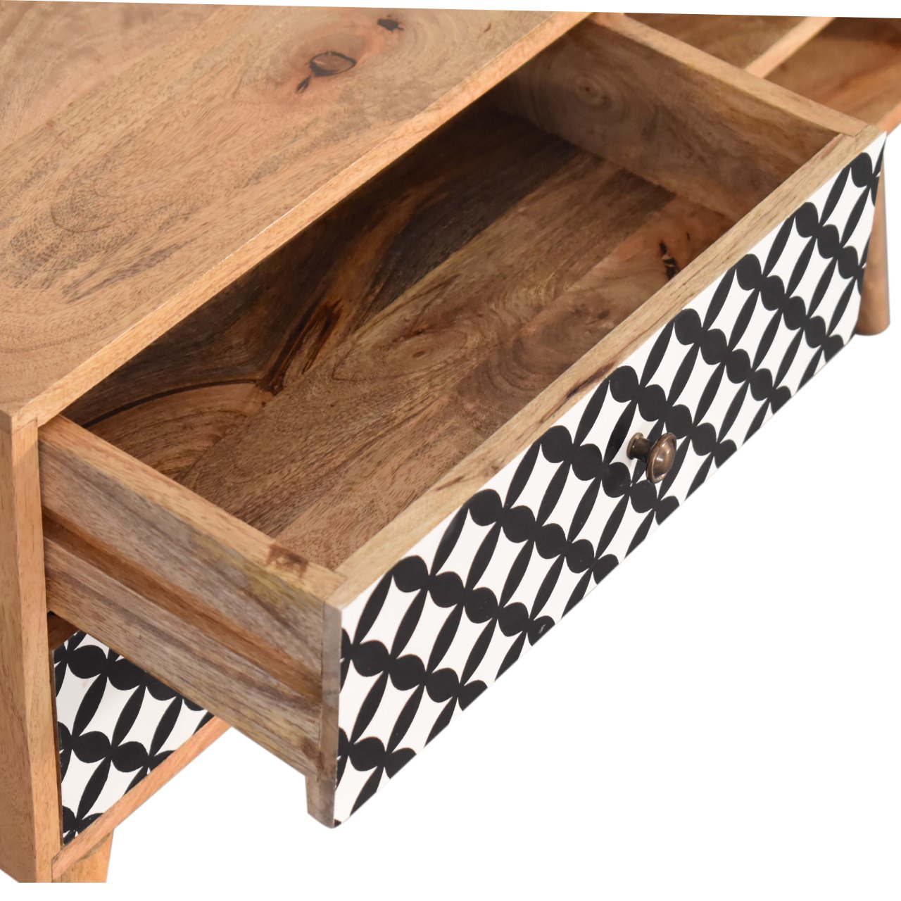 Solid Mango Wood Diamond Print Media Unit - Image 6