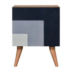 Solid Mango Wood Quebec Blue Bedside