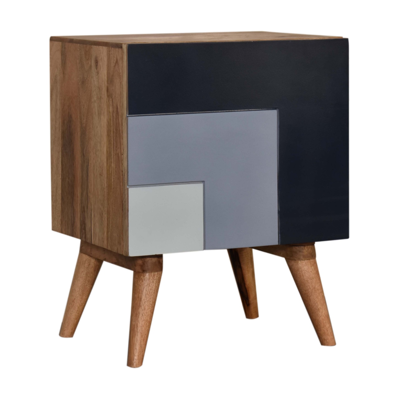 Solid Mango Wood Quebec Blue Bedside - Image 2