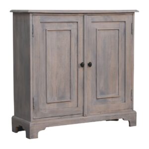 Solid Mango Wood Acid Stone Washed Finished 2 Door Cabinet