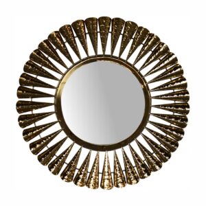 Solid Mango Brass Coned Mirror