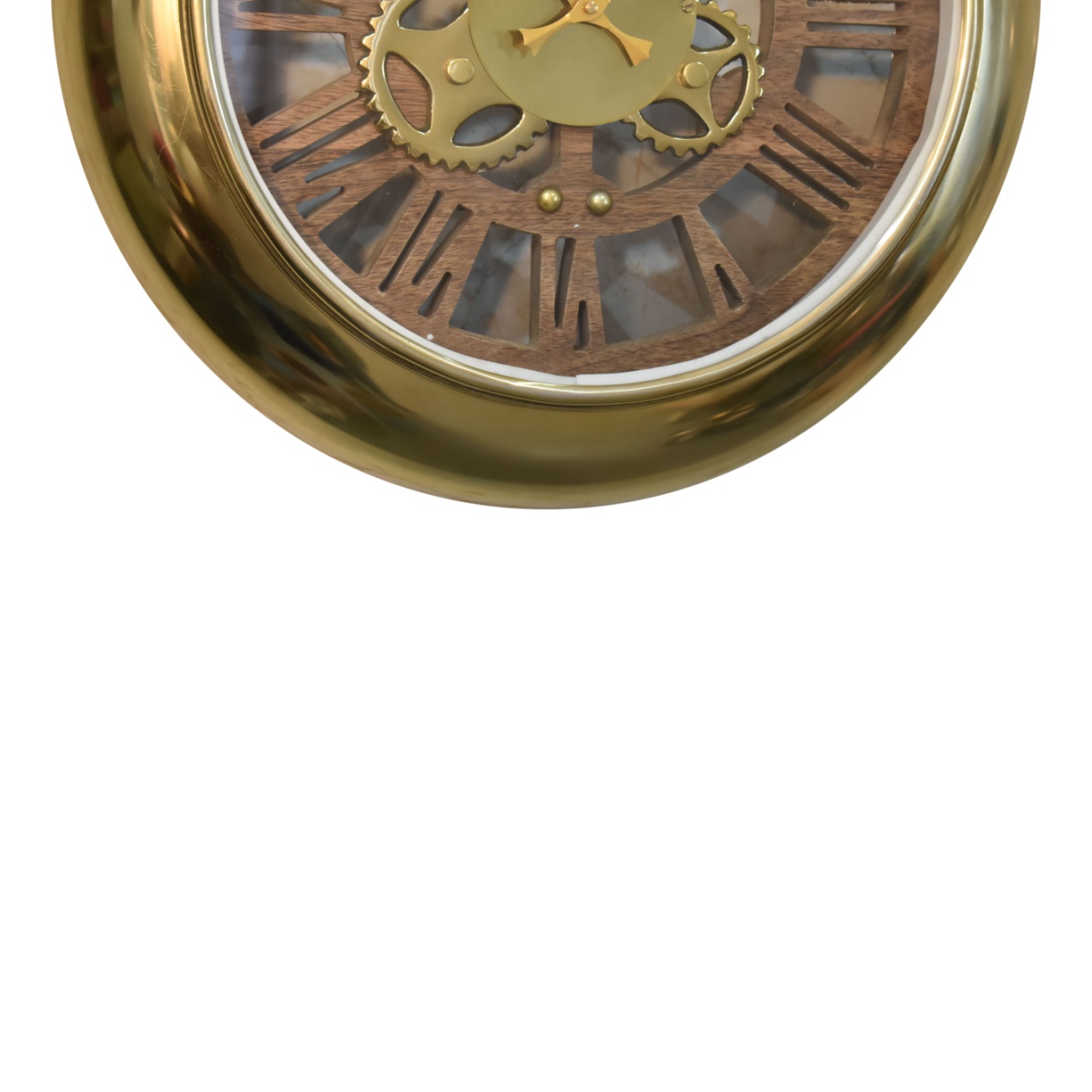 Solid Mango Steampunk Gold Coloured Wall Clock - Image 7