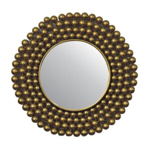 Solid Mango Gold Coloured Bubble Mirror Frame