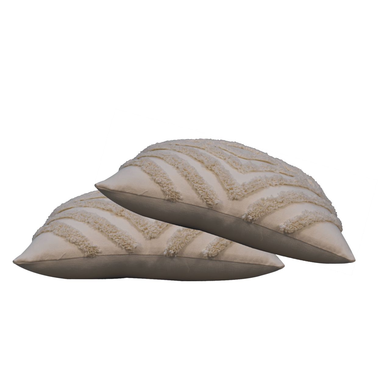 Solid Mango Cream Tacy Cushion Set of 2 - Image 2