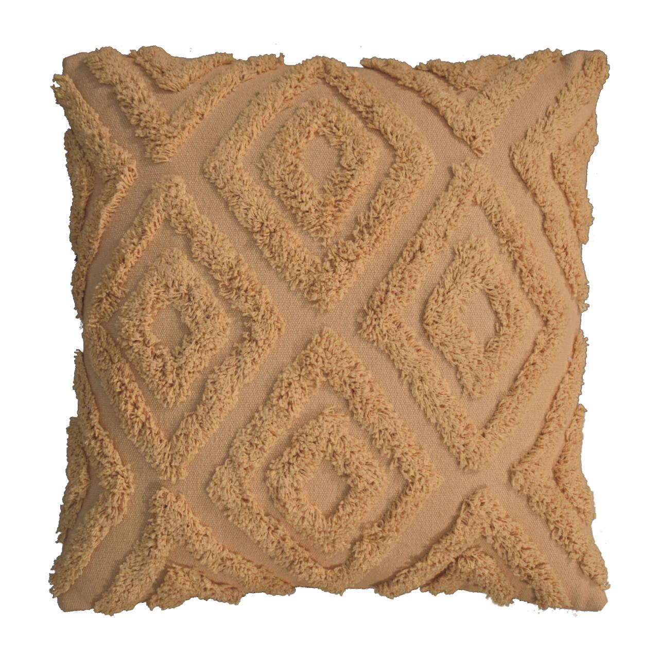 Solid Mango Mustard Mini Diamond Tassle Cushion Set of 2 - Image 3