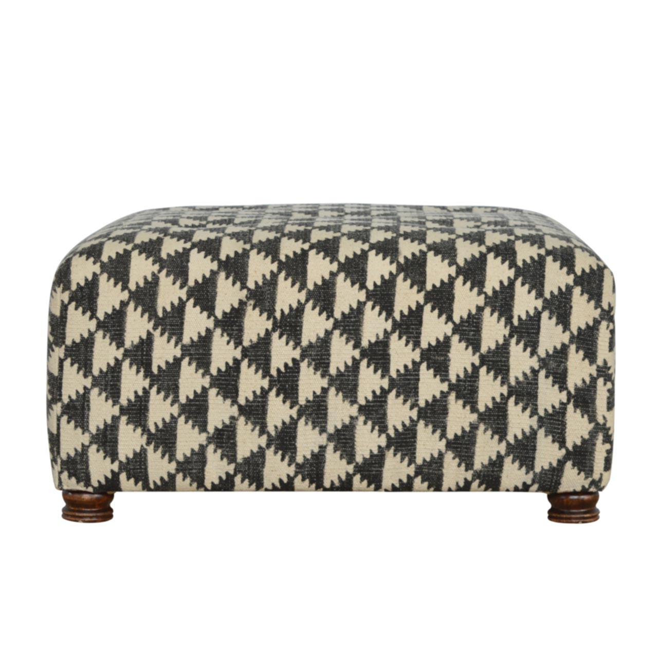 Solid Mango Wood Jute Occasional Footstool - Image 8