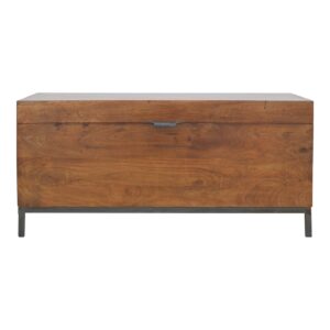 Solid Mango Wood Industrial Wooden Storage Box