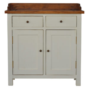 Solid Mango Wood Country Two Tone Kitchen Cabinet