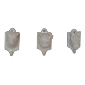 Mango Wood Assorted Animal Wall Hooks Set of 3