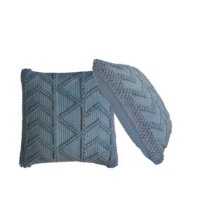 Solid Mango Set of 2 Alda Blue Cushions