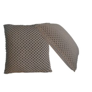 Mango Wood Myra Cushion Set of 2 - Grey