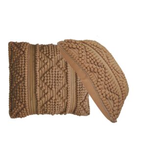 Mango Wood Nola Cushion Set of 2 - Coffee