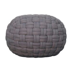 Solid Mango Grey Tube Pouffe