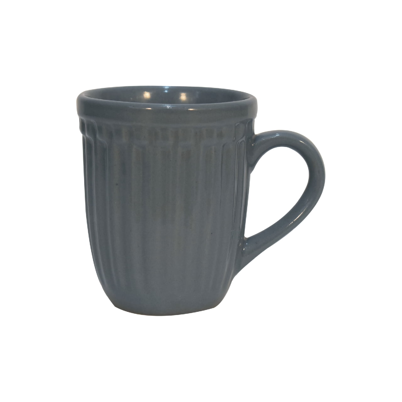 Solid Mango Grey Ribbed Mug - Set of 4 - Image 8