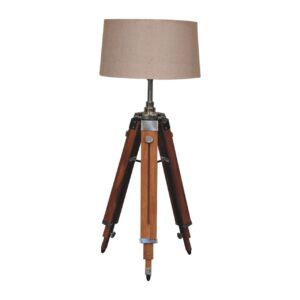 Solid Mango Wood Tripod Lamp