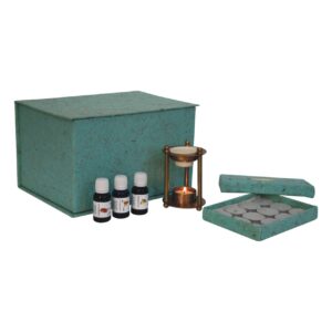 Solid Mango Wood Brass Antique Burner Set (Summer)