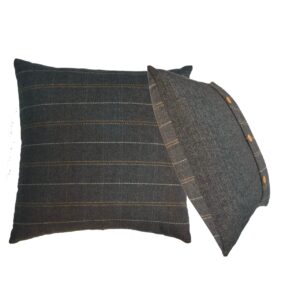 Mango Wood Quinn Pewter Cushion Set of 2
