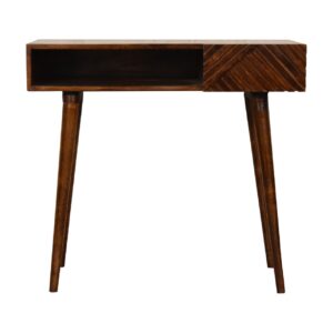 Solid Mango Wood Lille Chestnut Finished Writing Desk