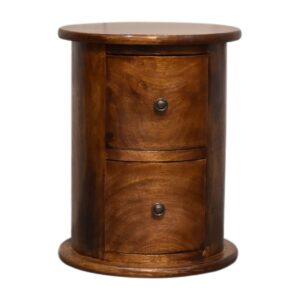 Solid Mango Wood Chestnut Mini 2 Drawer Mini Chest