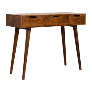Mango Wood Chestnut Foldable Mirror Table
