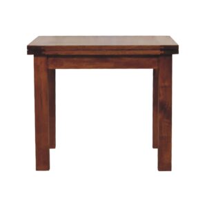 Solid Chestnut Finished Mango Wood Extending Dining Table