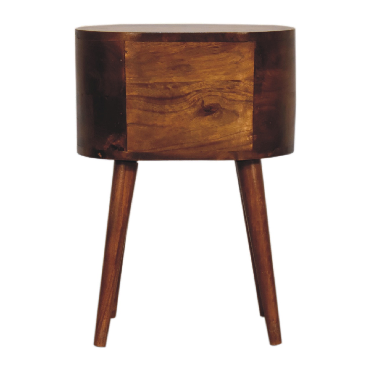 Mini Chestnut Rounded Bedside Table - Image 10