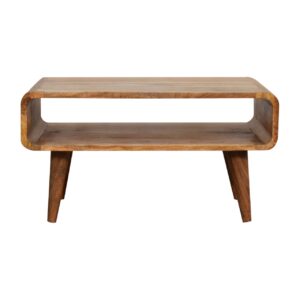 Mango Wood Open Oak-ish Media Unit