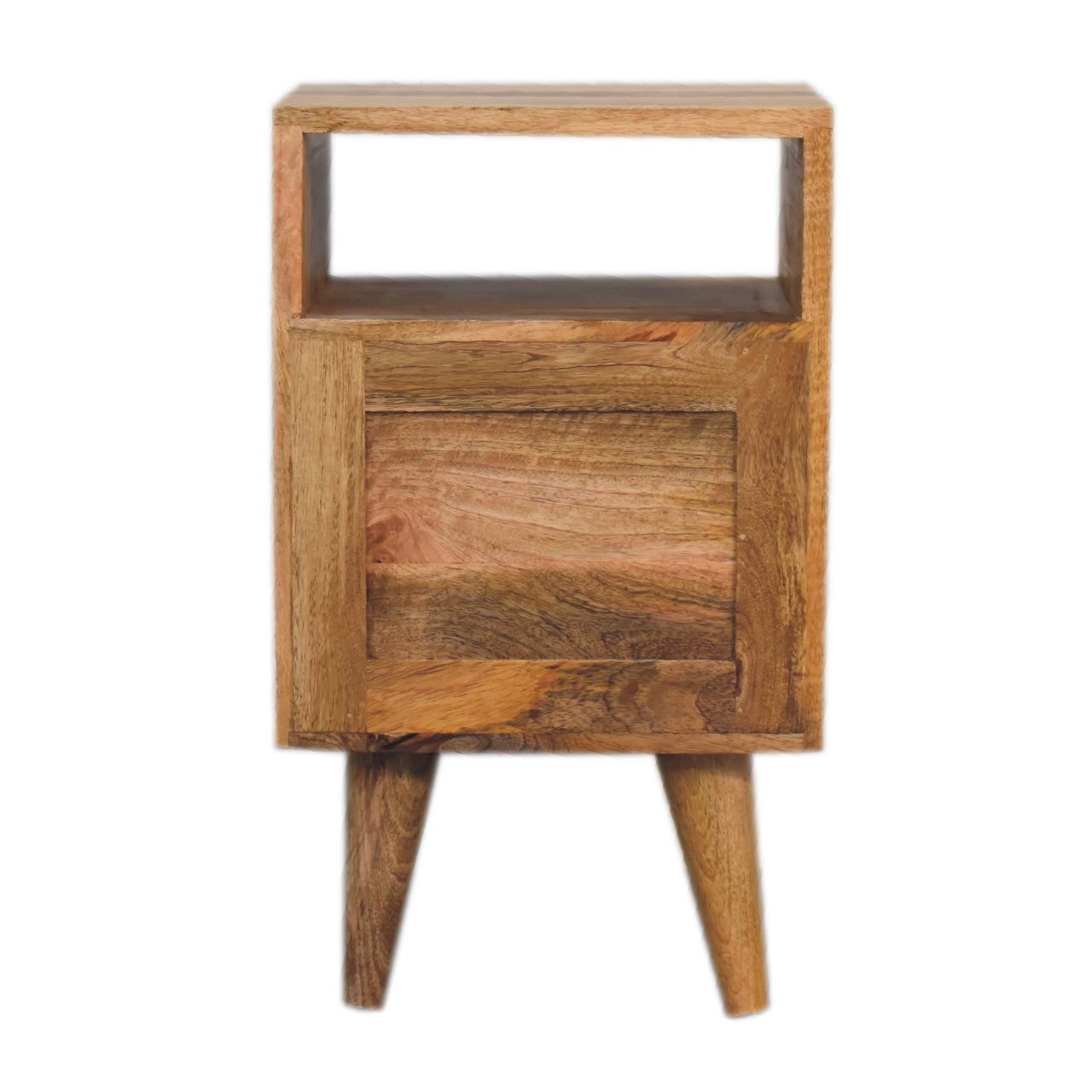 Solid Mango Oak Finished Prima Bedside with Screen Print - Image 9