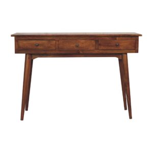 Mango Wood Large 3 Drawer Chestnut Console