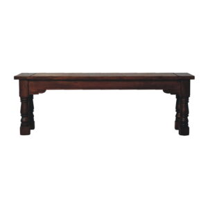 Solid Mango Wood Chestnut Finished Granary Royale Bench