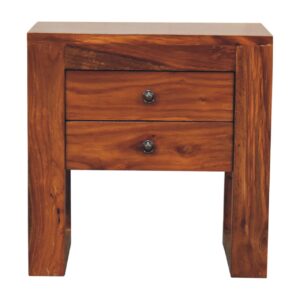 Mango Wood U-Square Honey Bedside