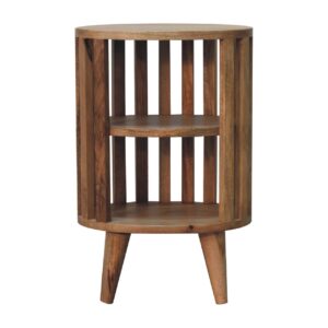 Mango Wood Ariella Double Shelf Oak-ish Bedside