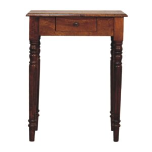 Solid  Mango Wood Chestnut Turned Leg Writing Desk