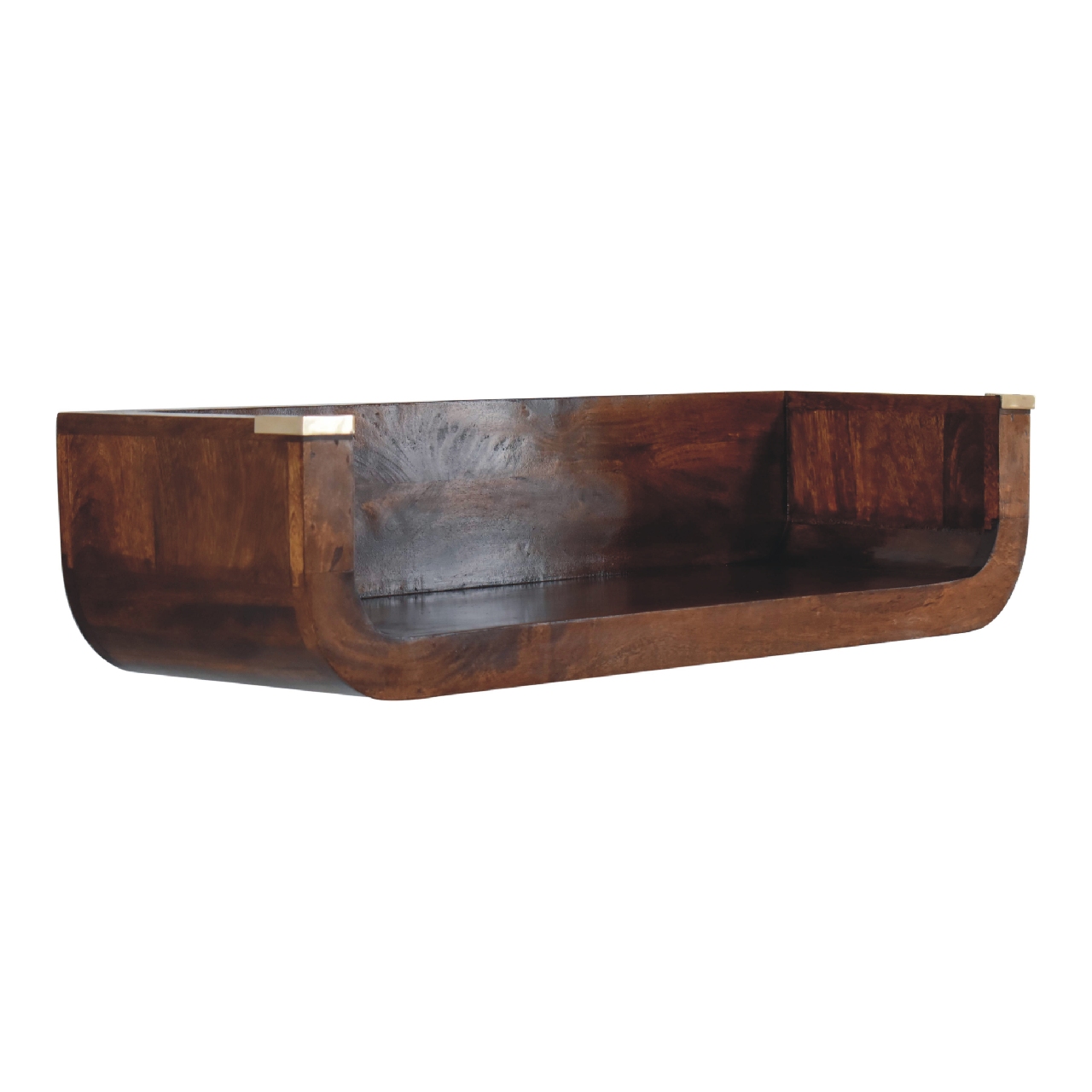 Solid  Mango Wood Indira Chestnut Floating Console - Image 2