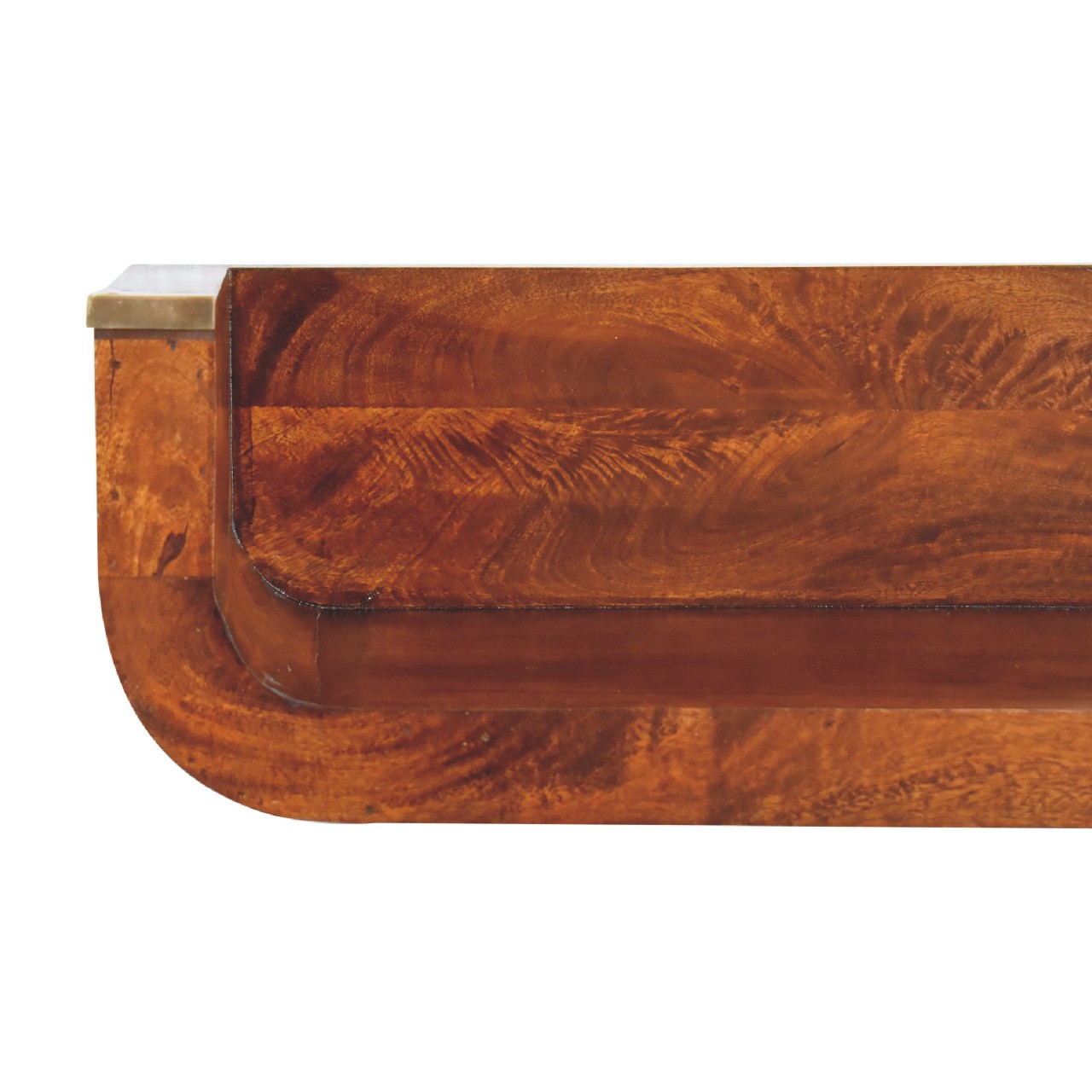 Solid  Mango Wood Indira Chestnut Floating Console - Image 6