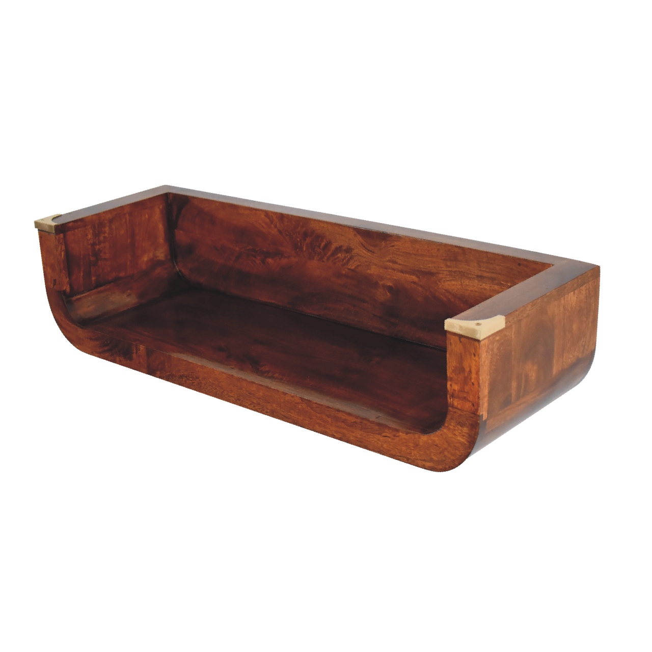 Solid  Mango Wood Indira Chestnut Floating Console - Image 7