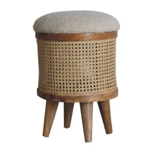 Larissa Footstool with Boucle Seat
