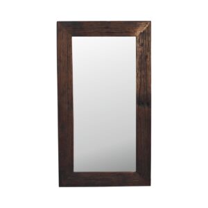 Solid Mango Wood Reclaimed Wood Chunky Cube Wall Mirror