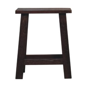 Solid Mango Wood Reclaimed Wood Chunky Cube Stool