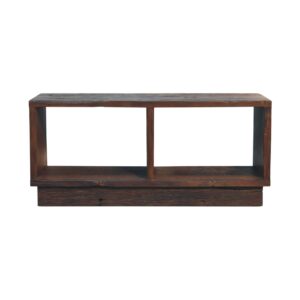 Solid Mango Wood Reclaimed Wood Chunky Cube Media Unit